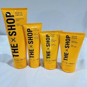 NWT The Shop Men’s Grooming Kit 4-Pack - Shave Cream, Lotion, Wash, Beard Cream